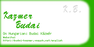 kazmer budai business card