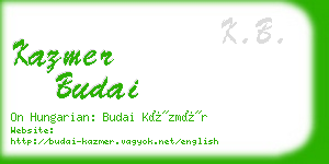 kazmer budai business card